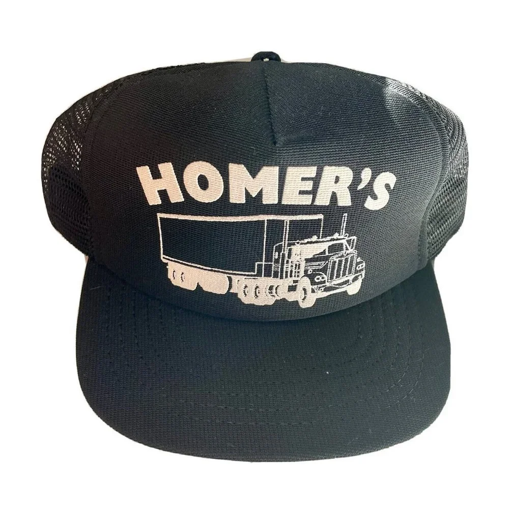 NWOT Homer's Vintage Freightliners Mac Trucks Trucker Hat Cap USA Black